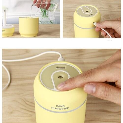 200ML Air Humidifier with USB Fan & Night Light Ultrasonic Aroma Diffuser