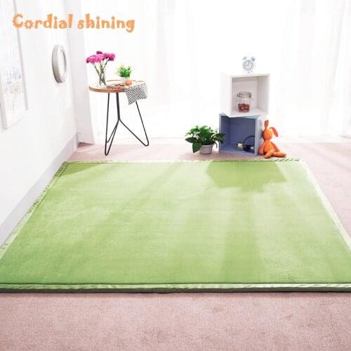Cordial Shining Coral Fleece Mat Area Rug for Living Room Kids Room Bedroom Floor Carpet 180*200 Thick 2CM Soft Tatami Rug