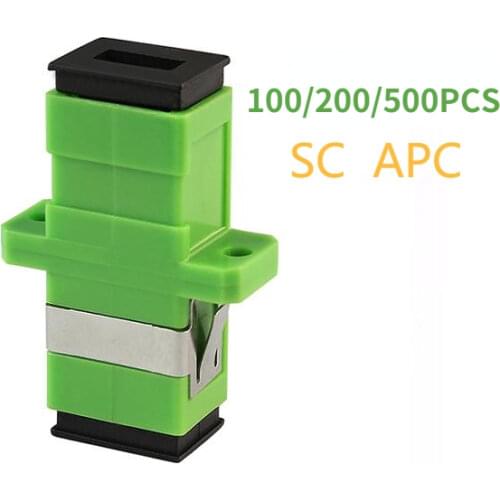 1000/lot SC/APC Adaptor New SC Female Fiber Optic Simplex Single Mode SC Flange with Flange Plastic Fiber Coupler