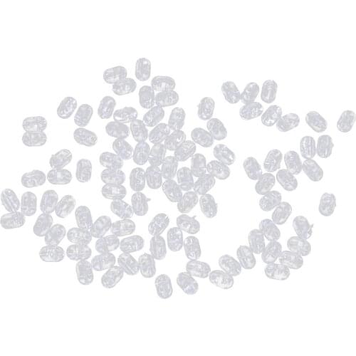 100pcs/lot Fishing Plastic Oval Beads Double Pearl Drill Cross Beads La pesca de perlas pecher des perles