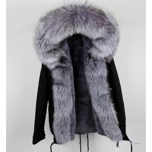 2020 New Waterproof Women Short Parka Winter Jacket Real Raccoon Fur Collar Hooded Coat Warm Streetwear Plus Size