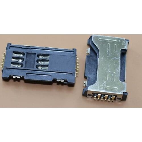 5pcs Sim card socket adapter for Samsung Galaxy S Duos S7562 S7562I c6712 i8262D I589 I829 B9062 I739 i779 dual sim Card tray