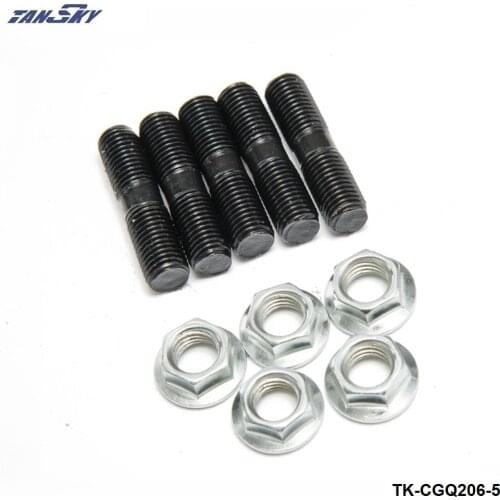 5 x M10 x 1.25mm Turbo Stud Nut Kit 35mm For Subaru WRX Impreza TD04 TD05 TD06 L:40 mm TK-CGQ206