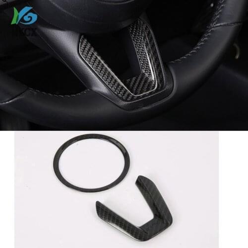 Car Steering Wheel Covers Trim Sticker For Mazda 2 Demio 3 6 CX-3 CX-5 CX5 CX 5 CX8 CX-9 Axela ATENZA 2017 2018 2019 Accessories