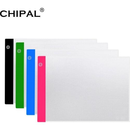 CHIPAL A4 LED Drawing Tablet Digital Graphics Tablets USB Dimming Light Pad Copy Board Electronics Art Painting Writing Tablet