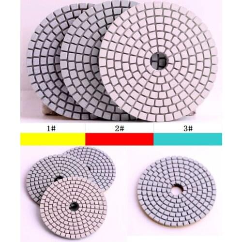 DC-AWS3PP01 dry and wet diamond pads 3" flexible diamond 3 step polishing pads for stone and marble diamond