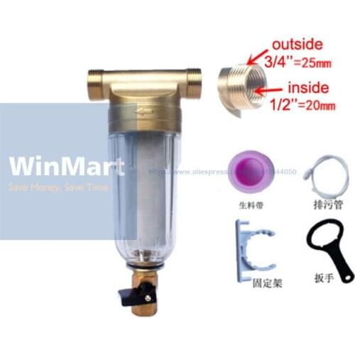 3/4'' Inch Household Copper Port Descaling House Water Filter Descaling HousePipes Central Water Purifier