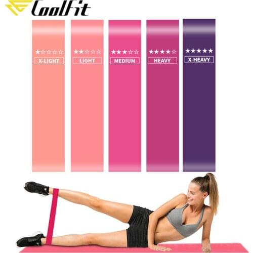 Coolfit Yoga Elastic Resistance Bands Workout Equipment Indoor Training Fitness Gum Exercise Resistance Sport Rubber Loop Bands