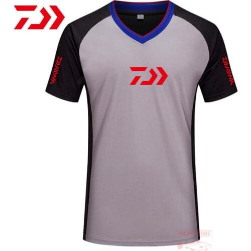 Daiwa Short-sleeved Outdoor Sports Fishing T-shirt Summer Men Thin Sweat-proof Cool Breathable Quick-drying Casual Fishing Shirt