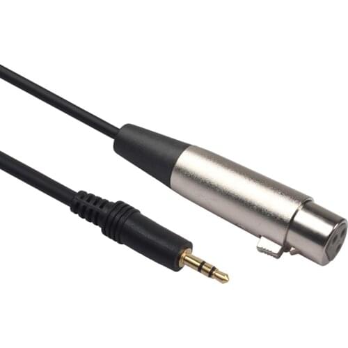 1/8 Male Jack 3.5mm to XLR 3 Pin Female Cable Gold-plated Plug with Zinc Alloy Shell Phone PC Sound Card to Microphone