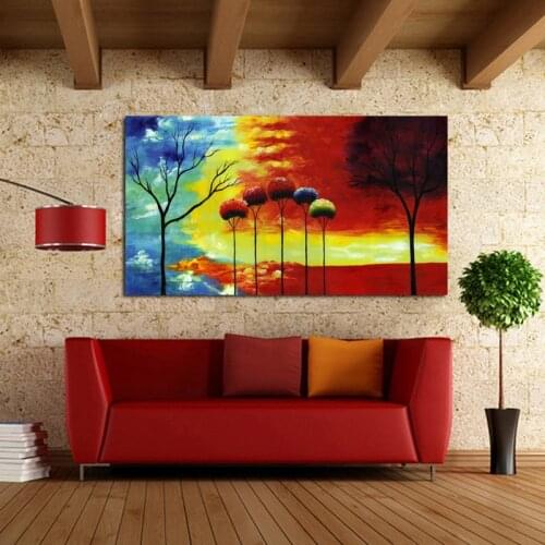 Handpainted oil painting wall Pictures Beautiful Scenery Art on Canvas Modern Wall Stickers home Decora landscape Oil Paintings