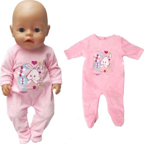 Doll overall clothes Suits Fit For 43cm baby Doll Reborn Baby Clothes 17inch Doll Accessories