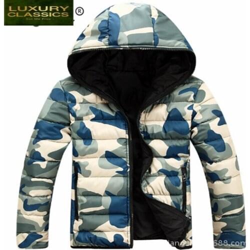 Clothes Winter Jacket Men 2021 Fashion Camouflage Coat Thick Warm Down Cotton Parka Hombre Casual Streetwear Top LW1231