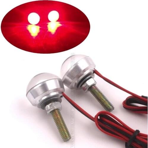 Mini Screw bulb led Motorcycle driving flash light License plate Caution signal light Stop brake warning Strobe Day tail light