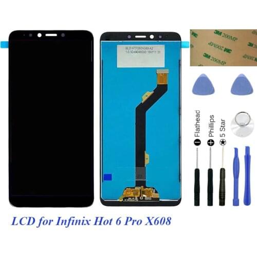 LCD for Infinix Hot 6 Pro X608 LCD Display with Touch Screen Assembly for Infinix X608 LCD Screen Full Assembly