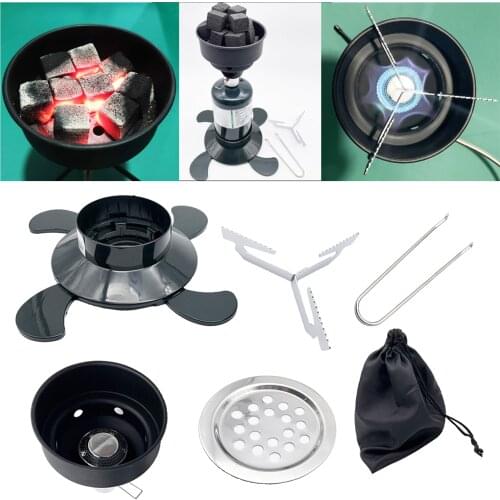 Camping Stove Butane Gas Stove BBQ Outdoor Wood Burning Coal Stove Hiking