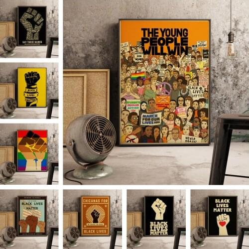 Movie Black Lives Matter Collection Retro Poster Art Decor Home Decor Quality Canvas Painting Wall Decor living room Posters