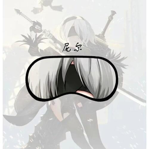 NieR Automata YoRHa No.2 Type B 2B Eye Patch Sleep Blindfold Fushiguro Megumi Casual Eyes Mask Eyepatch Breathable Cute Cartoon