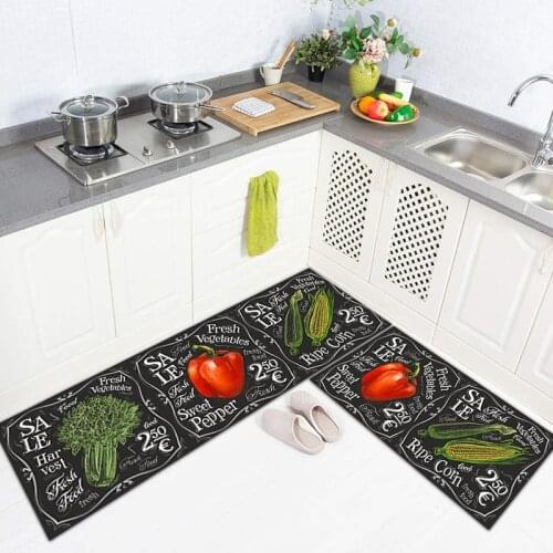 Anti-Slip Kitchen Mat Geometric Cartoon Fruit Series Long Rug Living Room Washable Carpets Bathroom Absorbent Hallway Floor Mats