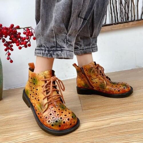 Gladiator Women Sandals Retro Genuine Leather Summer Shoes 2021 Lace-Up Sewing Flat with Handmade Concise Ladies Platform Shoes