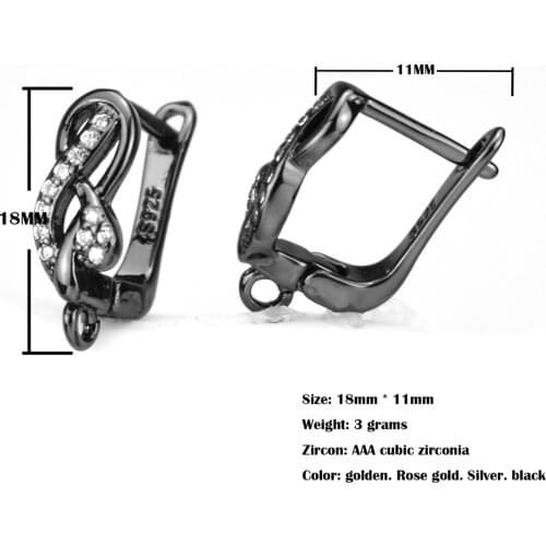 Cubic Zirconia Earrings DIY Earrings Jewelry Ear Clips Womens Fashion Matching Jewelry