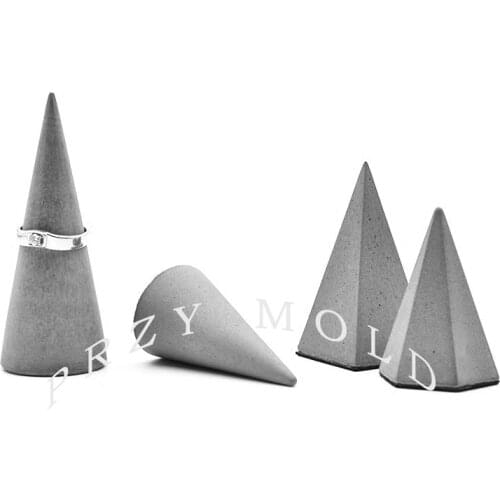 Silicone Mold Concrete Cement Ring Bracelet Jewelry Stand Display Have Four Shape Cement Life Supplies Mold Moulds PRZY No.s8008