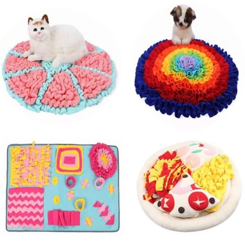Dog Snuffle Mat Anti-skid Pet Sniffing Training Blanket Polar fleece Pads Relieve Stress Puzzle Pet Toys