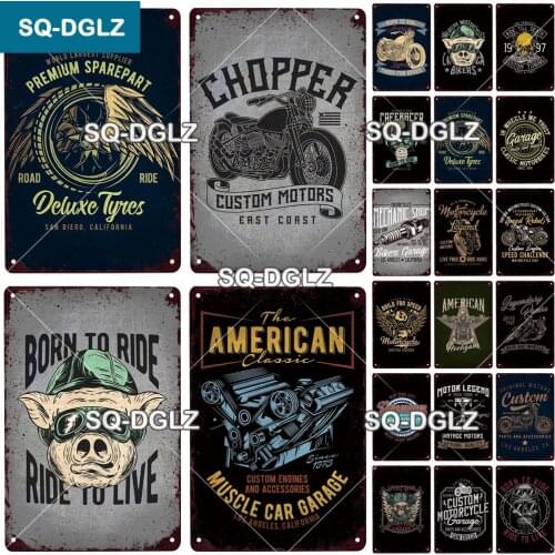 [SQ-DGLZ] Muscle Plaque Motorcycle Metal Sign Vintage Bar Furniture Plates Garage Sign Vintage Decor Man Cave Decoration Gift