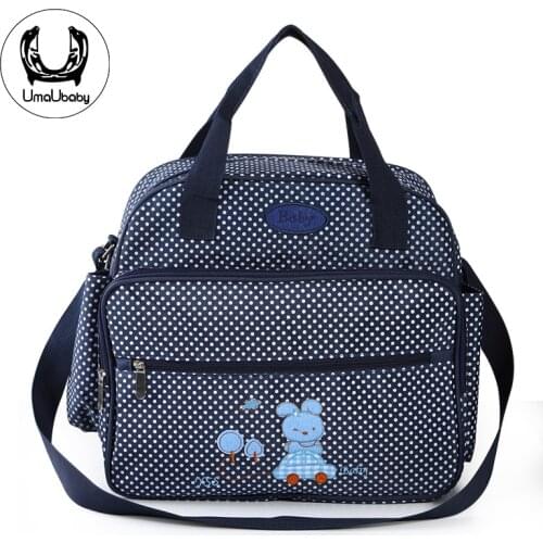 UmaUbaby Print Fashion Diaper Bag Polyester One-Shoulder Messenger Multifunctional Mommy Bag Large-Capacity Maternity Handbag