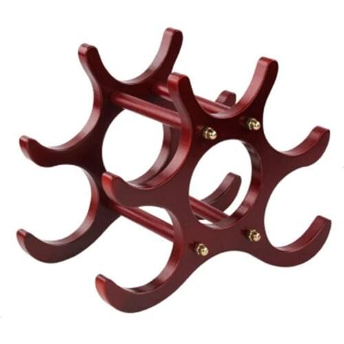 Wine Racks Red Color Creative Holiday Gift Home Decoration Solid Wood High Quality Practical Compact Size