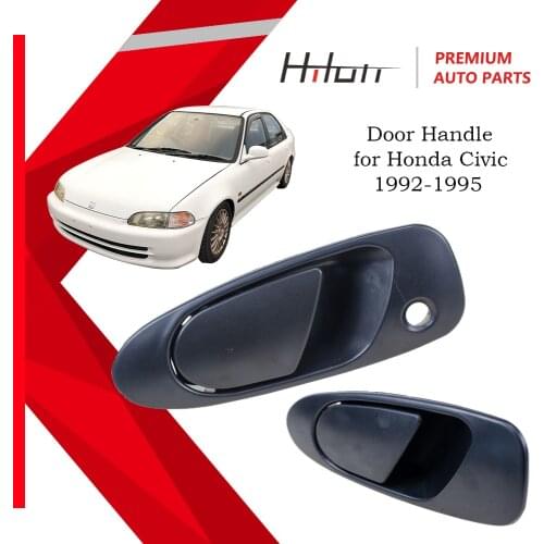 Exterior Rear Driver Side Door Handle Compatible for 1992-1995 Honda Civic 72680-SR4-J01Z Black