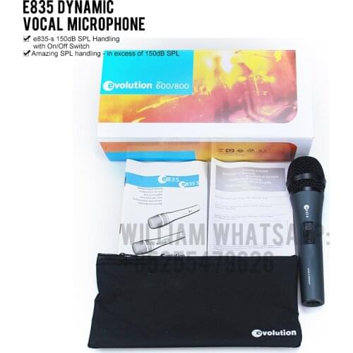 Top quality e835S Dynamic cardioid microphone designed for speech and vocals for sennheiser e835 wired microphone