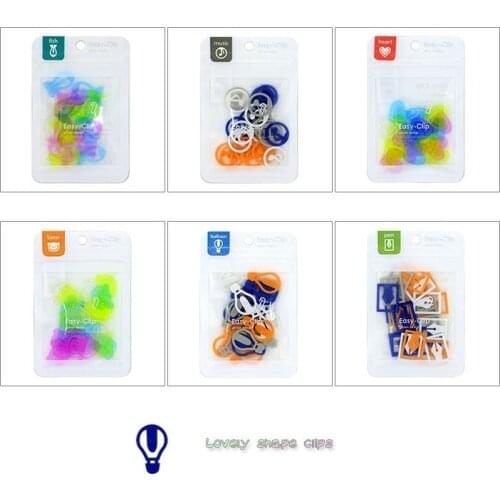 24pcs Lovely Shape Paper Clip Pack Cartoon Bear Heart Fish Note Clips Bookmark Stationery Office Binding School Supplies A6482