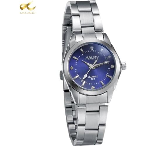 Lancardo 2021 Women Luxury Rhinestone Stainless Steel Quartz Watches Women Bracelet Reloj Mujer Clock Relogio Feminino Dropship