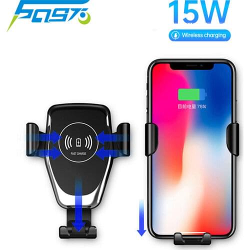10W Wireless Chargers Car Wireless Charger Fast Charging Air Vent Mount Smart Phone Holder For iPhone 12 11 pro XS Max Samsung