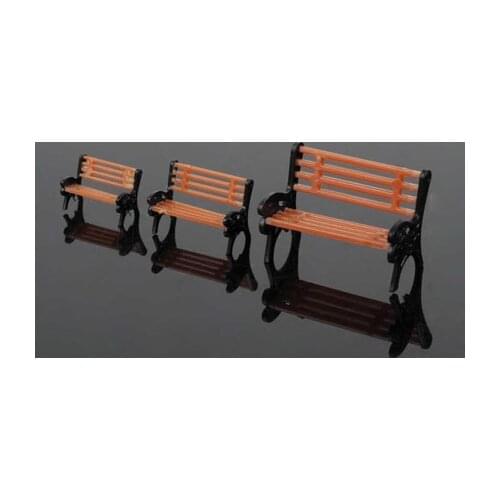 Model Train HO OO N Scale 1:25-1:150 Miniature Park Bench Chair Sette Model Railway Layout 12pcs