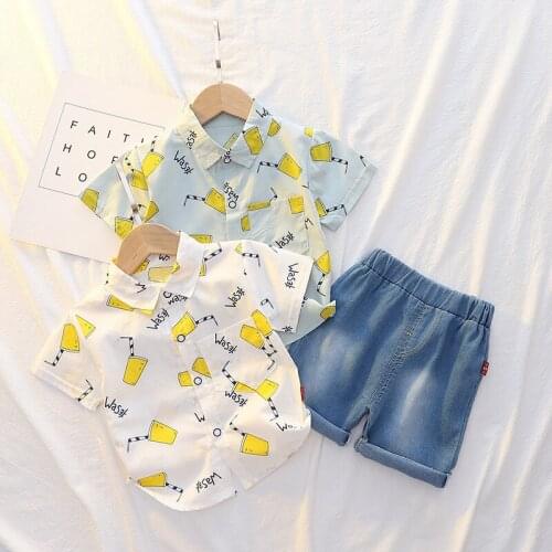 2021 Retail 2pcs Boy Handsome Tops + Short boys clothing baby boy sets kids suits more color choosing free shipping AA76