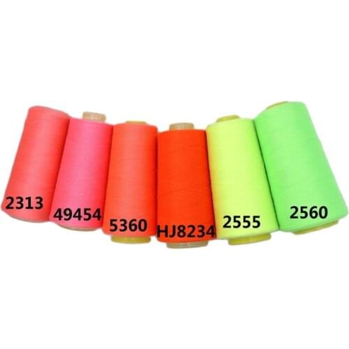 3000 yards 40s/2 high speed sewing thread polyester sewing thread type manual line 402 -embroidery Fluorescence color series