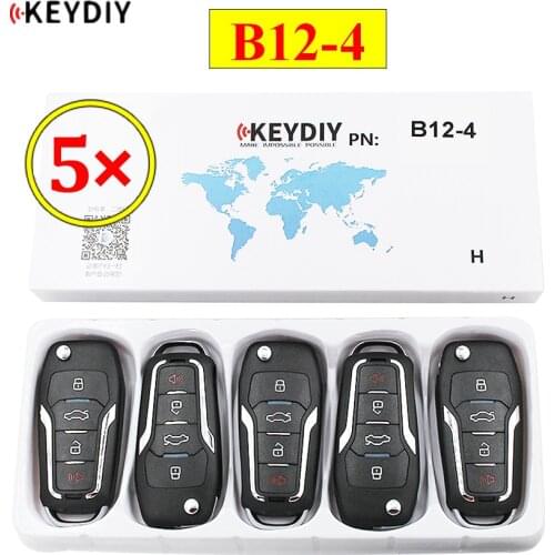 5pcs/lot KEYDIY B series B12-4 4 button universal KD remote control for KD200 KD900 KD900+ URG200 KD-X2 mini KD for Ford style