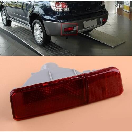 ABS Car Rear Left Bumper Reflector Light Lamp Housing Fit For Mitsubishi Outlander 2003 2004 2005 2006 Red