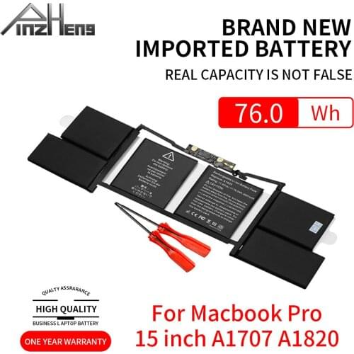 PINZHENG New A1820 Laptop Battery For Apple Macbook Pro 15'' Touch Bar A1707 2016 2017 Year MLH32CH/A MLW82CH/A 11.4V Battery