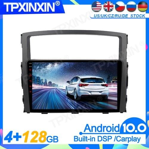 4+128G Android For Mitsubishi Pajero 2006-2011 Car GPS Navigation Player Stereo Multimedia Auto Radio Headunit Tape Recorder