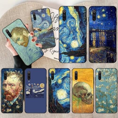 Vincent Van Gogh Paintings Starry Night Phone Case for Xiaomi Mi Note 10 Lite Mi 9T Pro xiaomi 10 10 CC9 Pro 9SE