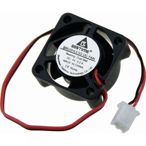 Gdstime 2 pcs 25mm x 10mm Ball Bearing 25x25mm Laoptop Cooling Radiator Micro DC Fan 5V Cooler Two Wire 2510