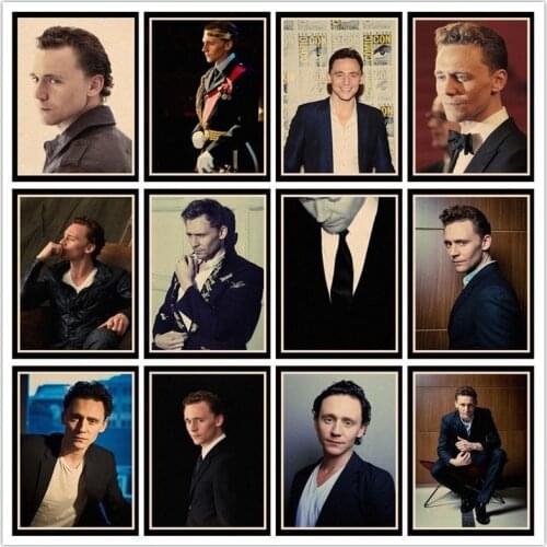 Perfect JL Loki Tom Hiddleston Poster Wall Stickers Vintage Poster Prints High Quality For Bar And Home Decor HBB23