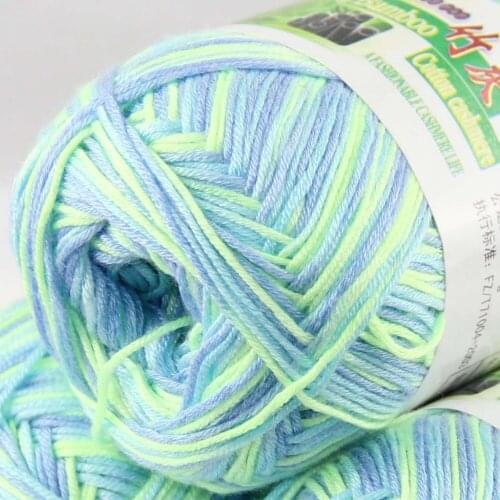 Lot of 1 BallsX50g Color optional Super Soft Natural Bamboo Cotton Knitting Yarn Aqua Mint blue 322-934