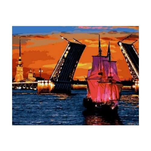 Russia landscape Pictures By Numbers On Canvas DIY Elegant Digital Oil Painting Coloring By Numbers Home Decor Art Gift