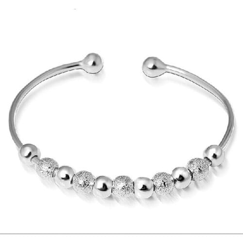 Real Pearl for Decoration Silver Plated Fashion Jewelry Adjustable Accessories Silver Scrub Interconnected Round White Jewelry
