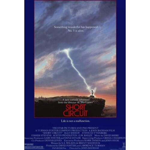 NEW SHORT CIRCUIT Movie Art print Silk poster Home Wall Decor