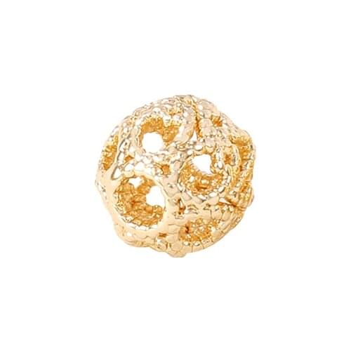 Factory Wholesale Gold Color Brass Loose Beads Necklace and Bracelet High Quality Jewelry Making Supplies Diy Accessories